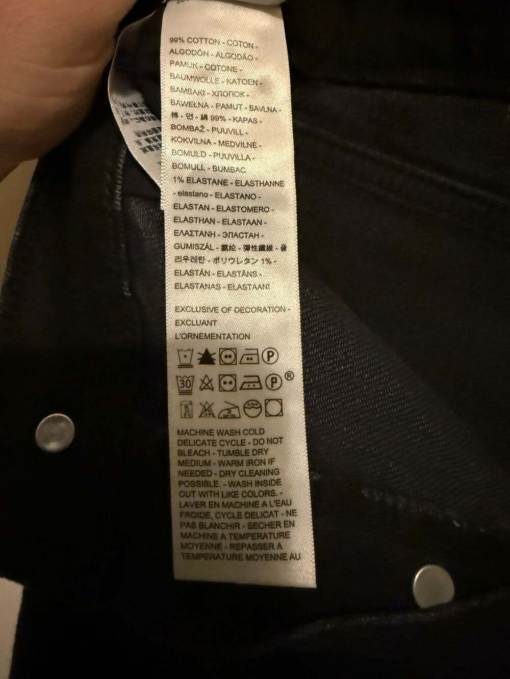 Levi’s Premium Wedgie Bootcut Piping Jeans Black White Trim W30 L30 JoJo Embroid - Picture 9 of 12